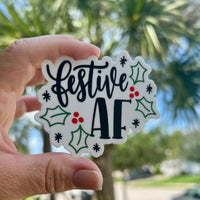 Festive AF Vinyl Sticker