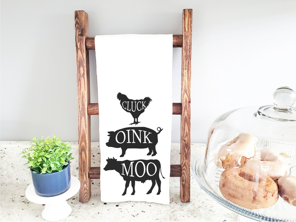 Chicken, Pig Cow Kitchen Towel