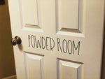 Skinny Font Powder Room Removable Decal