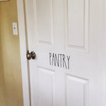 Skinny Font "Pantry" Removable Decal