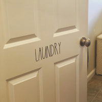 Skinny Font "Laundry" Removable Decal