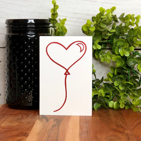 Valentines Heart Balloon Freestanding Sign