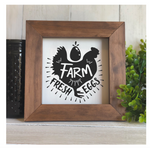 Farm Fresh Eggs Flat Framed Sign