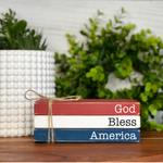 God Bless America Faux Bookstack