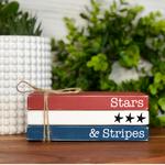 Stars and Stripes Faux Bookstack