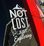 Not Lost, Just Exploring Car Decal