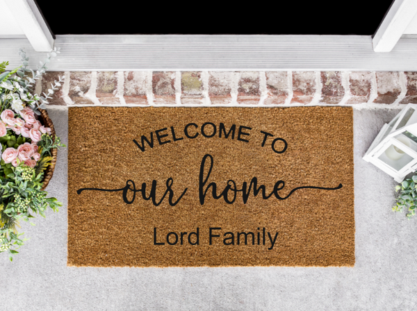 Welcome to our Home Customizable Door Mat