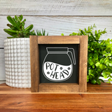 Pot Head Chunky Framed Mini Sign