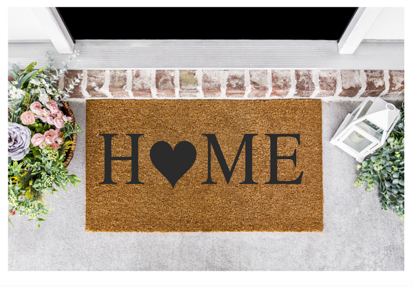 Heart Home Front Door Mat