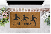 Zombie Crossing Front Door Mat