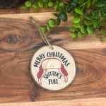 The Shitter's Full Wood Slice Christmas Ornament