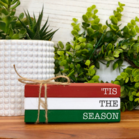 Tis the Season Faux Bookstack