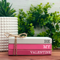 Be My Valentine Faux Bookstack