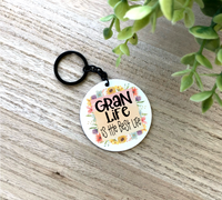 Nana Life is the Best Life Aluminum Keychain, {Choose Your Nickname}