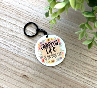 Nana Life is the Best Life Aluminum Keychain, {Choose Your Nickname}