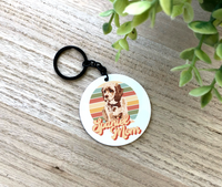 Dog Mom Aluminum Keychain {Choose your Breed Photo}