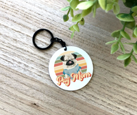 Dog Mom Aluminum Keychain {Choose your Breed Photo}