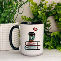 Books and Coffee/Tea Ceramic Mug