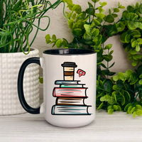 Books and Coffee/Tea Ceramic Mug