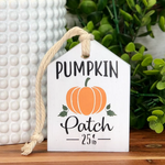 Pumpkin Patch Freestanding Wood Accent Tag