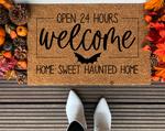 Welcome Home Sweet Haunted Home Front Door Mat