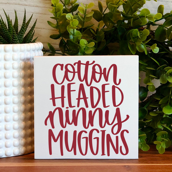 Cotton Headed Ninny Muggin Freestanding Holiday Sign