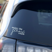 Enjoy the Scenic Route Car Window Sticker/Decal