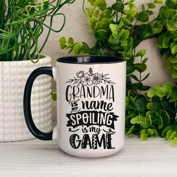 Grandma's My Name Spoiling is My Game 15oz Ceramic Mug