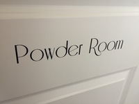 "Powder Room" Removable Bathroom Decal