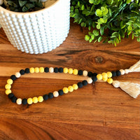 Honey Bee Yellow & Black Beaded Garland