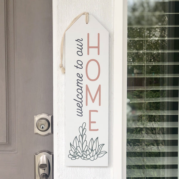 Welcome to Our Home Succulent Tag Sign