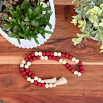 Apple Red Beaded Garland