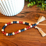 Red White and Blue Beaded Garland