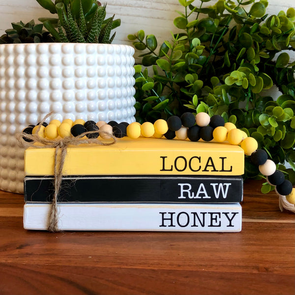 Honey Themed Mini Faux Book Stack