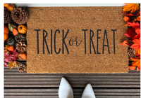 Trick or Treat Front Door Mat